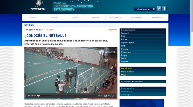EL NETBALL EN LOS MEDIOS DE COMUNICACIÓN Y EN LAS REDES SOCIALES.